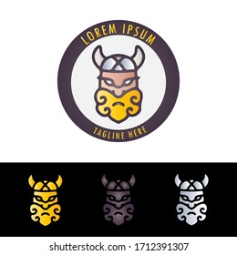 ESTABLEZCA LA PLANTILLA DE DISEÑO DE LOGOTIPO VIKING. MINIMALISTA MODERNO, ESTILO HIPSTER Y DISEÑO SENCILLO Y ELEGANTE. VECTOR PREMIUM