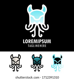 ESTABLEZCA LA PLANTILLA DE DISEÑO DE LOGOTIPO VIKING. MINIMALISTA MODERNO, ESTILO HIPSTER Y DISEÑO SENCILLO Y ELEGANTE. VECTOR PREMIUM