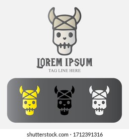 ESTABLEZCA LA PLANTILLA DE DISEÑO DE LOGOTIPO VIKING. MINIMALISTA MODERNO, ESTILO HIPSTER Y DISEÑO SENCILLO Y ELEGANTE. VECTOR PREMIUM