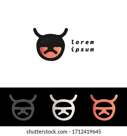 Establecer la plantilla de diseño del logotipo de Viking. Moderno minimalista, plano, estilo hipster. Diseño sencillo y elegante. Vector Premium