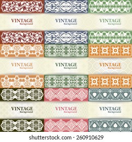 Set of vintage background
