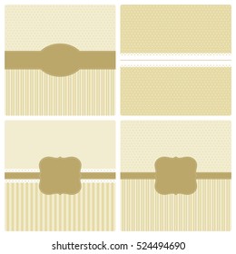 Set of vintage backgrounds and labels to place text inside. Vector illustration