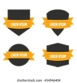 Set of vintage badge and label vector illustration