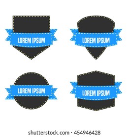 Set of vintage badge and label vector illustration