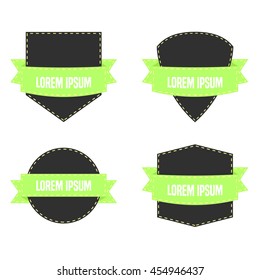 Set of vintage badge and label vector illustration