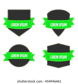 Set of vintage badge and label vector illustration