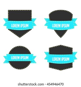 Set of vintage badge and label vector illustration