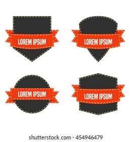 Set of vintage badge and label vector illustration
