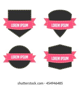 Set of vintage badge and label vector illustration