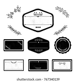 Set of vintage badge templates. Vector illustration.