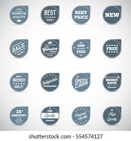 Set of vintage badges and labels