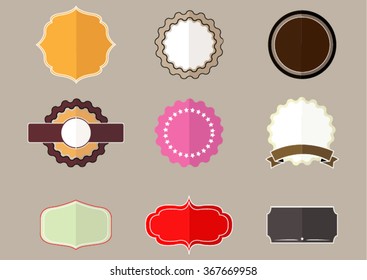Set of vintage badges and labels.illustrator eps10