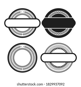 Set of vintage badges. Vector illustration.
