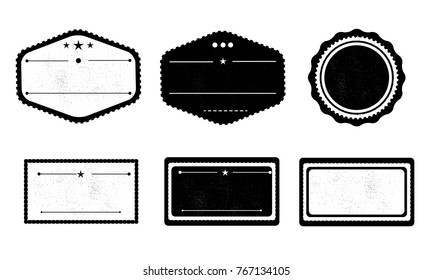 Set of vintage badges. Vector illustration.