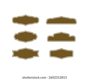 Set of Vintage Banner Frames Label Badge Vector Design 