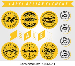 Set of Vintage Banners 