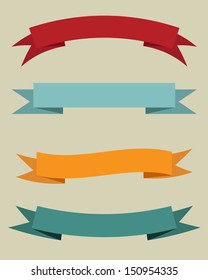 Set of vintage banners. Vector illustration.