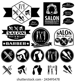 Set Of Vintage Barber Shop Badges