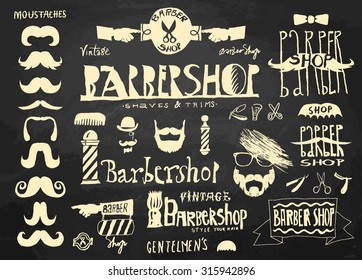 Vintage Hand Drawn Logo Of Barber Shop Hd Stock Images Shutterstock