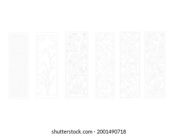 Set of vintage baroque ornament, corner. Retro pattern antique style acanthus. Decorative design element filigree calligraphy vector
