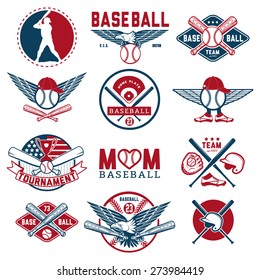 Set Of Vintage Baseball Badges