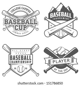Set of vintage baseball labels and badges - Shutterstock ID 151786850