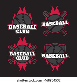 Set of vintage baseball logo, icon, emblem, badge and design elements eps10