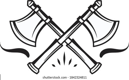Set of vintage black and white tattoo elements isolated on white background