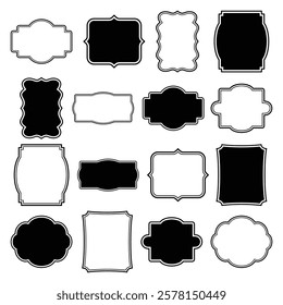 Set of vintage blank label vector	