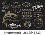 set of vintage bluefin tuna elements