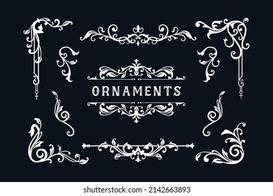 Set of Vintage border element