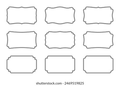 Set of vintage border frame