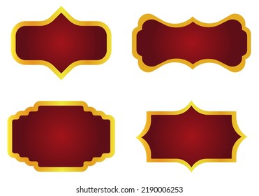 set of vintage border frames labels vector illustration	