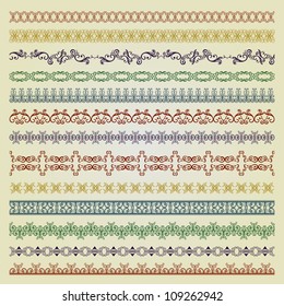 Set of vintage borders