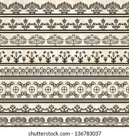 Set of vintage borders.