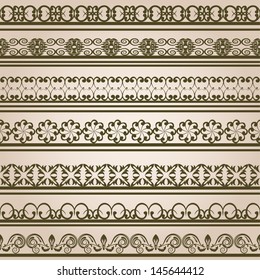 Set of vintage borders.