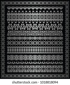 Set of vintage borders. Can be used in cover design, book design, invitation card  and other   