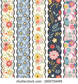 Set of vintage borders. Could be used as divider, frame, etc