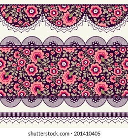 Set of vintage borders. Could be used as divider, frame, etc