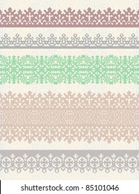 Set of vintage borders. Could be used as divider, frame, etc