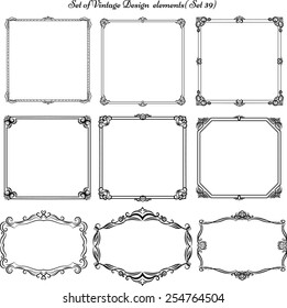 Set of Vintage borders and frames