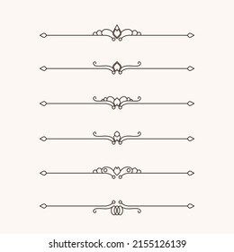 Set of vintage borders isolated on a plain. - Vector.