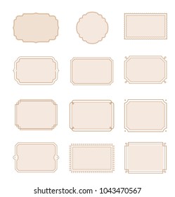 Set of vintage borders. Vector elements on white background. Ready for your design. EPS10.