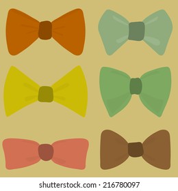 Set of vintage bows-ties
