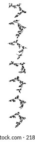 Set of vintage branches with leaves. A beautiful leafy ornament for design, typography, diary, planner and notebook design, creating stickers and tattoos and other prints