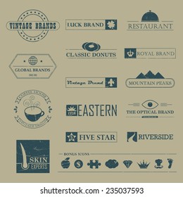 Set of Vintage brands and logo design Elements 