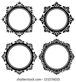 Set Of Vintage Calligraphic Frames