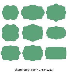 Set of Vintage calligraphic frames. Vector illustration