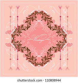 set of vintage card design