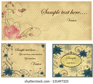 Set of vintage cards